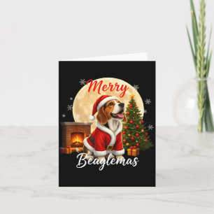 Beagle Weihnachten Beagle Kostüm Beagle Xmas Frohe Karte