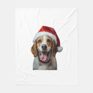 Beagle Weihnachten Fleecedecke