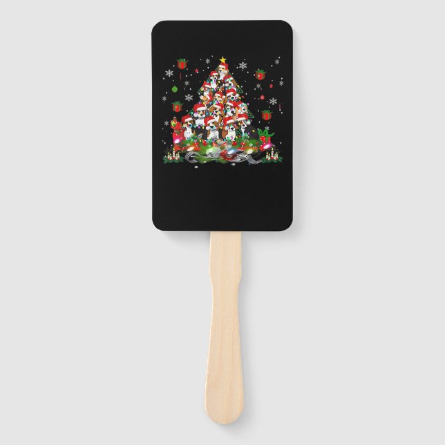 Beagle Weihnachten Funny T-Shirts Beagle Xmas Tree Fächer (Vorderseite)