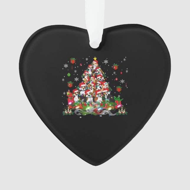 Beagle Weihnachten Funny T-Shirts Beagle Xmas Tree Ornament (Vorderseite)