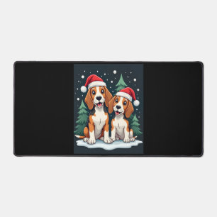 Beagle Weihnachten Hundebesitzer Xmas Feiertags Py Schreibtischunterlage
