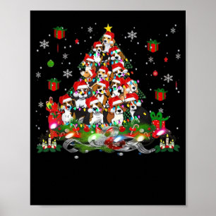 Beagle Weihnachten Lustige Tees Beagle Xmas Baum H Poster
