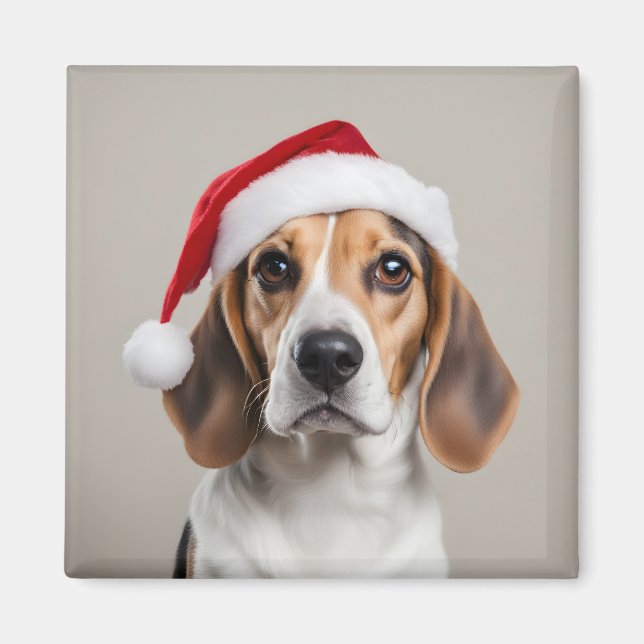 Beagle Weihnachten Magnet (Vorne)
