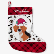 Beagle Weihnachten mit eigenem Hundenamen