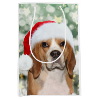 Beagle-Weihnachten Mittlere Geschenktüte