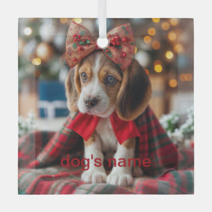 Beagle Weihnachten Ornament Aus Glas
