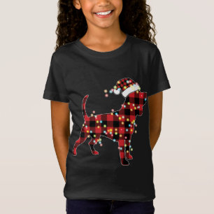 Beagle Weihnachten Rot Kariert Buffalo Pajamas Xma T-Shirt