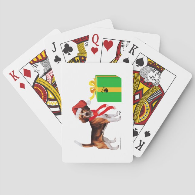 Beagle Weihnachten Spielkarten (Rückseite)