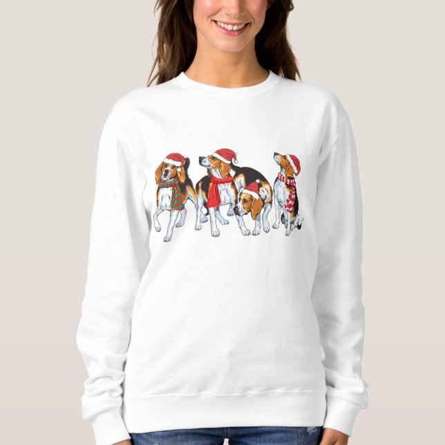 Beagle Weihnachten Sweatshirt (Vorderseite)