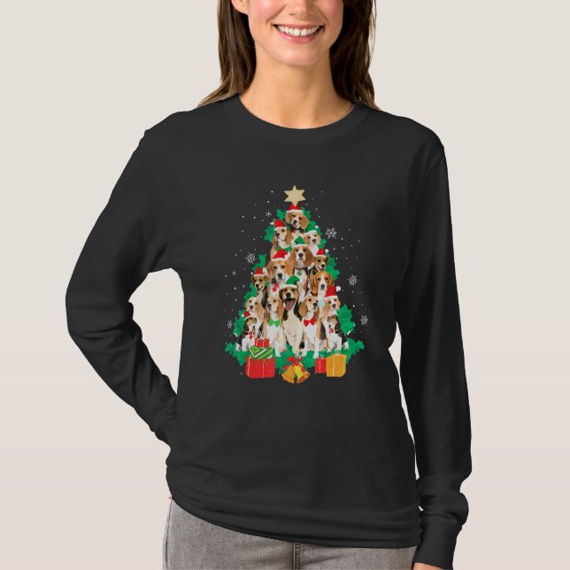 Beagle Weihnachten T-Shirt (Vorderseite)