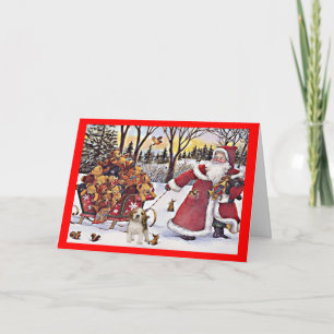 Beagle Weihnachten Weihnachten und Bären Grußkarte