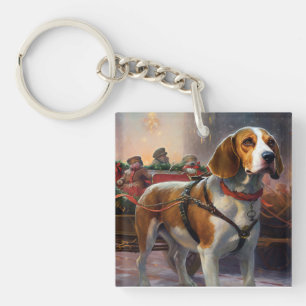 Beagle Weihnachts-Feiertage Schlüsselanhänger