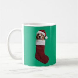 Beagle Weihnachts-Strumpf Kaffeetasse