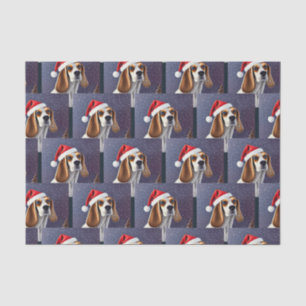 Beagle Weihnachts-Weihnachtszeitung Seidenpapier