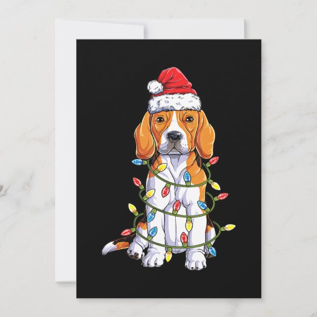 Beagle Weihnachtsbaum Lichter Weihnachten Weihnach (Vorderseite)