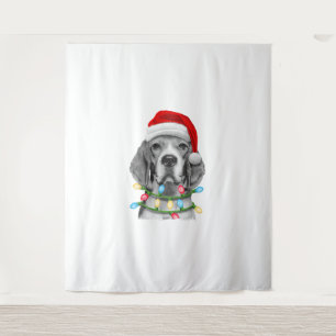 Beagle Weihnachtsbaum Lichter Weihnachten Weihnach Wandteppich