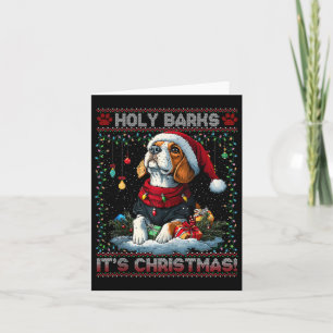 Beagle Weihnachtsbaumleuchten Dekorationen Hund Lo Karte