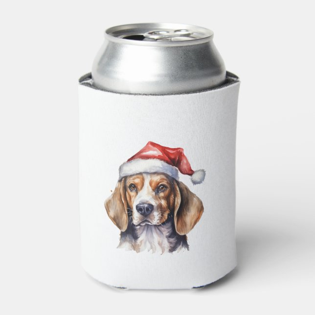 Beagle Weihnachtshund Dosenkühler (Kanne Vorderseite)