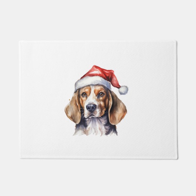 Beagle Weihnachtshund Fußmatte (Vorderseite)