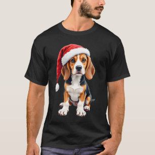 Beagle Weihnachtshund Langarm T-Shirt