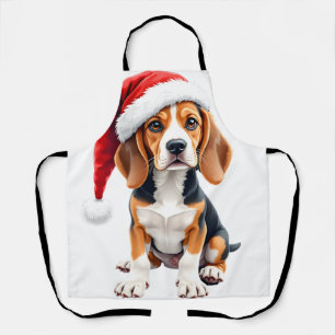 Beagle Weihnachtshund Long Sleeve T - Shirt Schürze