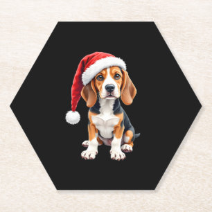 Beagle Weihnachtshund Long Sleeve T - Shirt Untersetzer