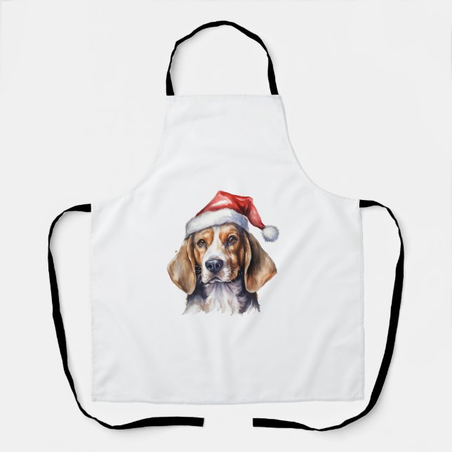 Beagle Weihnachtshund Schürze (Vorderseite)