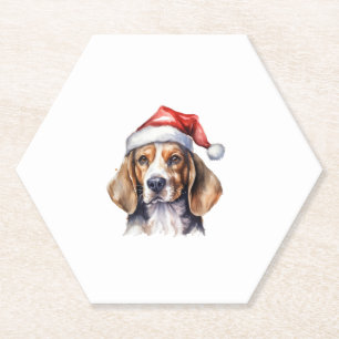 Beagle Weihnachtshund Untersetzer