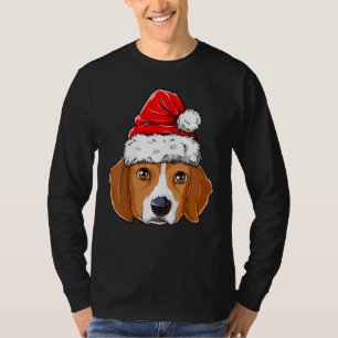 Beagle Weihnachtshund Weihnachtsmannmütze Weihnach T-Shirt