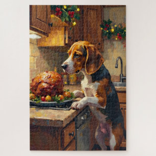 Beagle-Weihnachtsküchentresen-Schnüffler