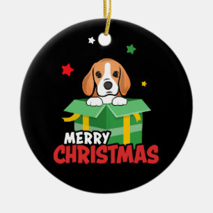 Beagle Weihnachtsmann Hunde Liebhaber Frohe Weihna Keramik Ornament