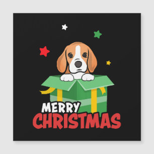 Beagle Weihnachtsmann Hunde Liebhaber Frohe Weihna Magnetkarte