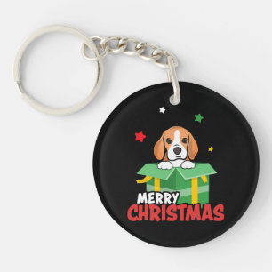 Beagle Weihnachtsmann Hunde Liebhaber Frohe Weihna Schlüsselanhänger