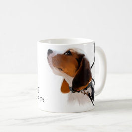 Beagle Welpe an der Leine Kaffeetasse