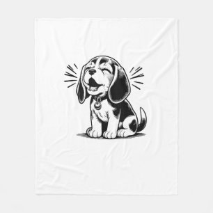 Beagle Welpe bewundernswert, Familientierliebhaber Fleecedecke