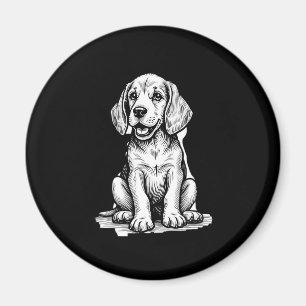 Beagle Welpe bezaubernd, Familientierfreund Tank z Magnet