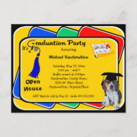 Beagle Welpe Blue Abschluss Growler Party Einladun