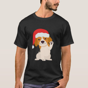 Beagle-Welpe mit Santahut für Hunde Liebhaber Over T-Shirt
