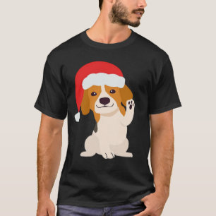Beagle-Welpe mit Santahut für Hundeliebhaber Overs T-Shirt