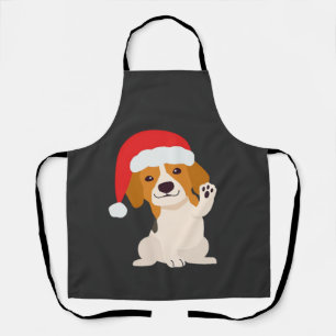 Beagle-Welpe mit Santas Hut für Hunde-Liebhaber Ov Schürze