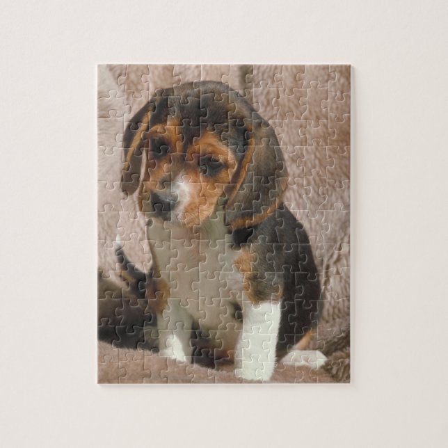 Beagle-Welpen-Hundepuzzlespiel (Vertikal)
