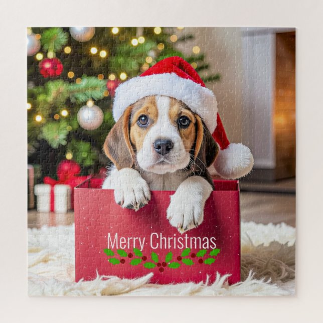 Beagle-Welpen-Weihnachtsdesign, (Vertikal)