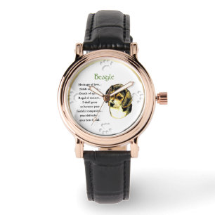Beagle Welpenheritage Liebe Geschenke Armbanduhr