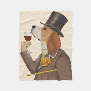 Beagle Wine Snob Fleecedecke