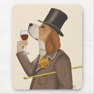 Beagle Wine Snob Mousepad