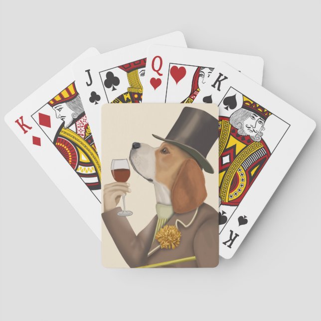 Beagle Wine Snob Spielkarten (Rückseite)