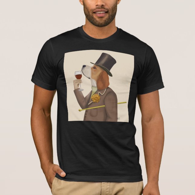 Beagle Wine Snob T-Shirt (Vorderseite)