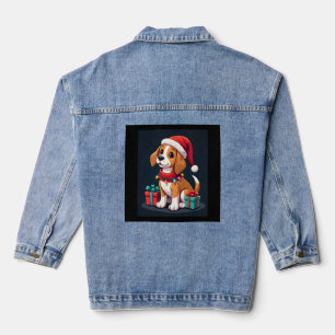 Beagle Xmas Beleuchtung Santa Beagle Hund Weihnach Jeansjacke