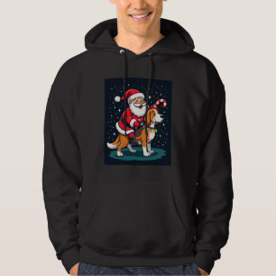 Beagle Xmas Beleuchtung Santa Reitet Beagle Hund C Hoodie