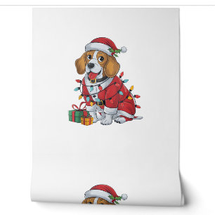 Beagle Xmas Lighting Santa Beagle Hund Weihnachten Tapete